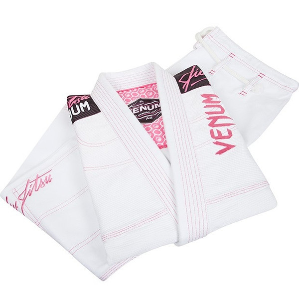 Venum Challenger 2.0 Women's White and Pink Jiu Jitsu Gi @ www.thejiujitsushop.com