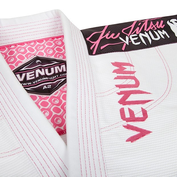 Venum Challenger 2.0 Women's White and Pink Jiu Jitsu Gi @ www.thejiujitsushop.com