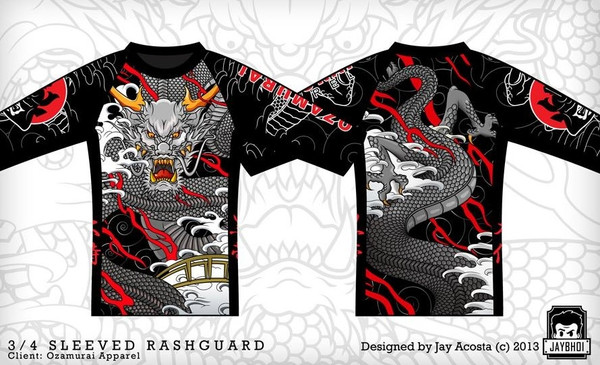 Kozamurai Dragon Rashguard @ The Jiu Jitsu Shop