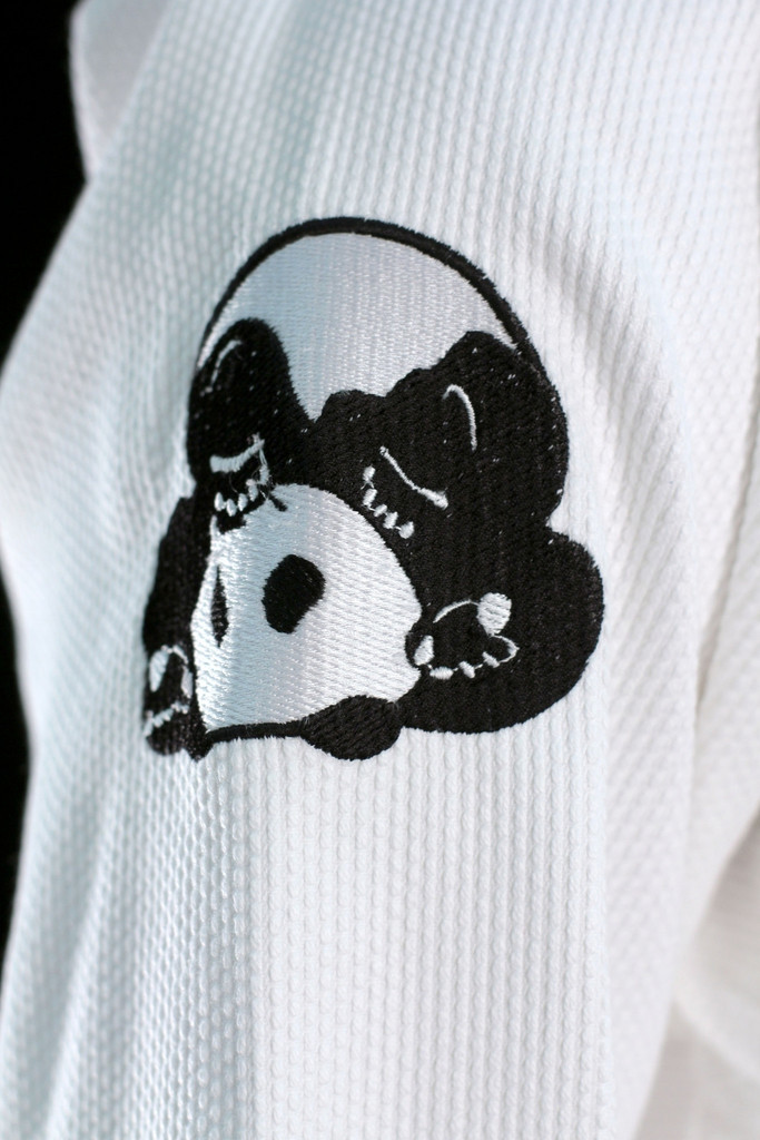 Inverted Gear White Panda 2.0 Gi sleeve arm logo @ www.thejiujitsushop.com