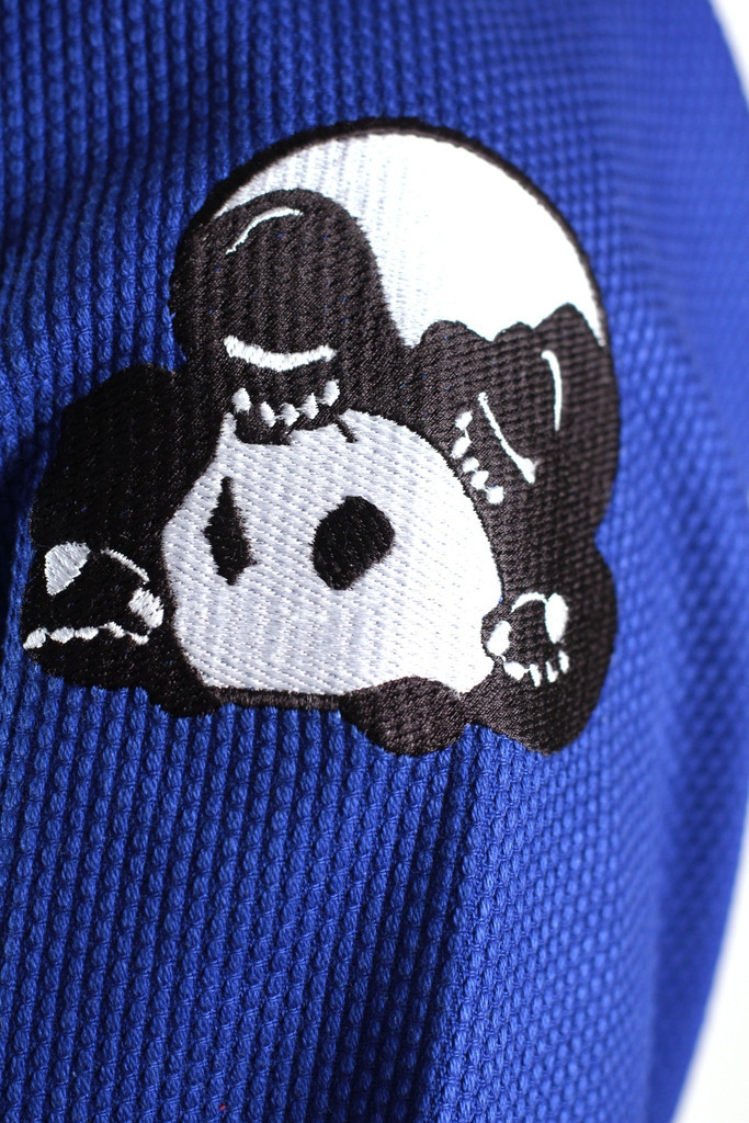 Inverted Gear Blue Panda 2.0 Zoom on shoulder logo @ www.thejiujitsushop.com