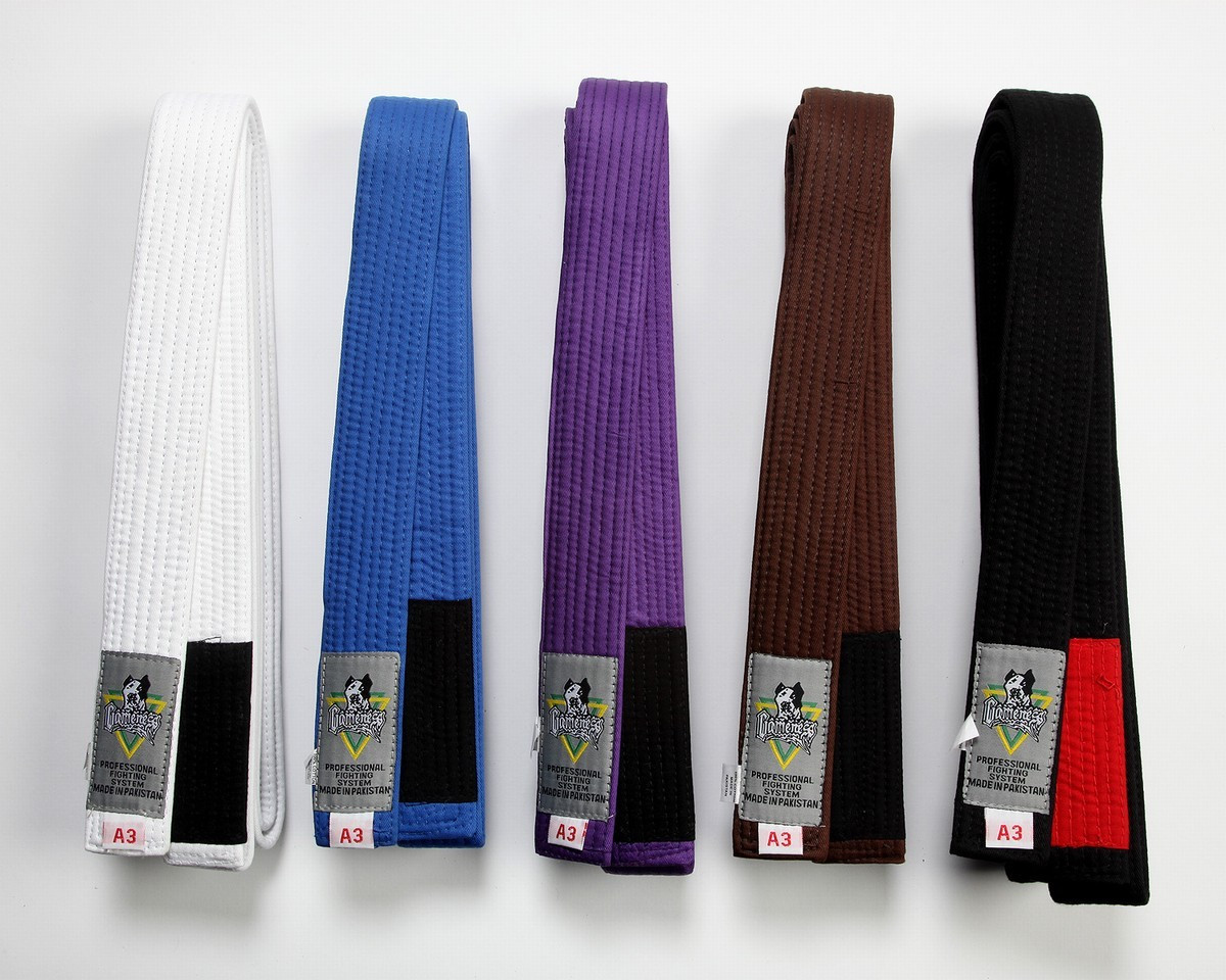 Brand new Gameness Belts in White, Blue, Purple, Brown and Black