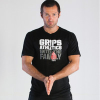 Grips Enter the family Black Tshirt @ www.thejiujitsushop.com