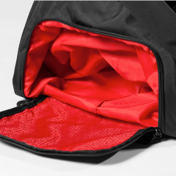 Grips Athletics Duffle Backpack Black convertible bag @ www.thejiujitsushop.com  red inner lining fleece.  ultra comfortable

Enjoy free shipping on this high quality mma and bjj bag