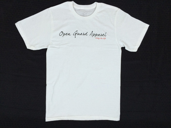 OGA Open Guard Apparel Shaka T-shirt white front.  @ www.thejiujitsushop.com