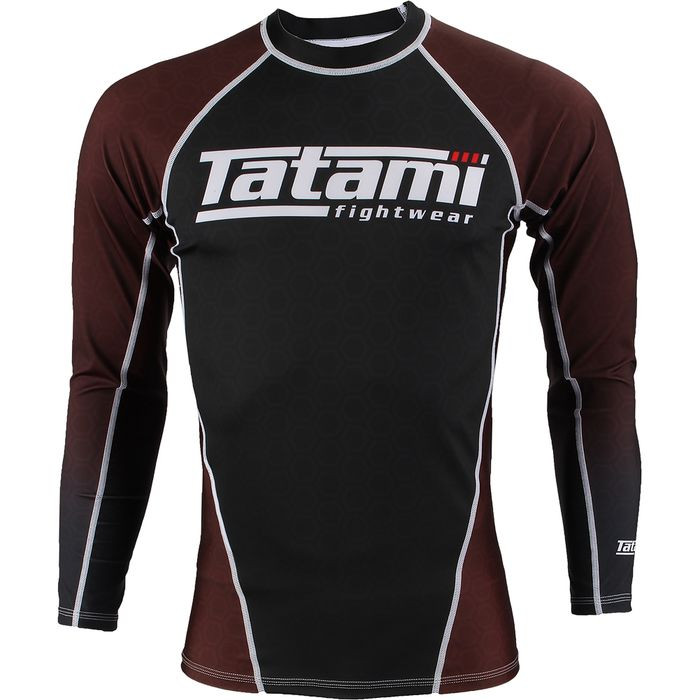 Tatami Fightwear Ranked Rashguard Long sleeve Brown belt @ www.thejiujitsushop.com