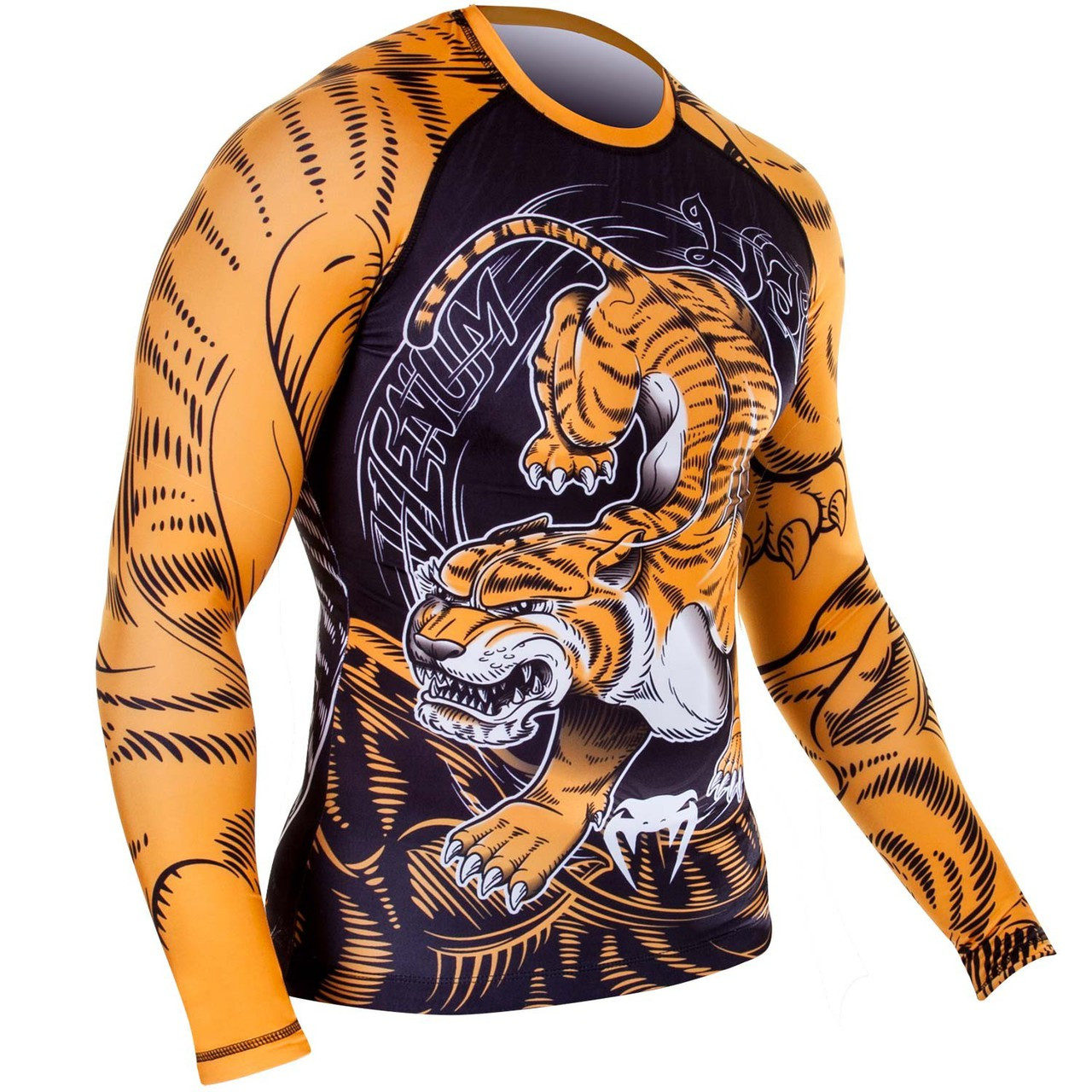 Venum Tiger Rashguard.  www.thejiujitsushop.com  Best deals and best Jiu Jitsu Gear