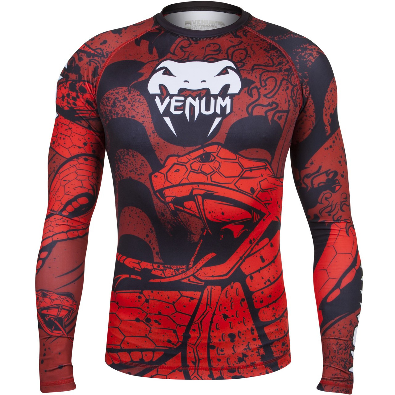 Venum Absolute Crimson Viper rashguard long sleeve.  The Jiu Jitsu Shop. www.thejiujitsushop.com 

Beautiful design with collaboration with Leandro Lo.  Long sleeve viper design.