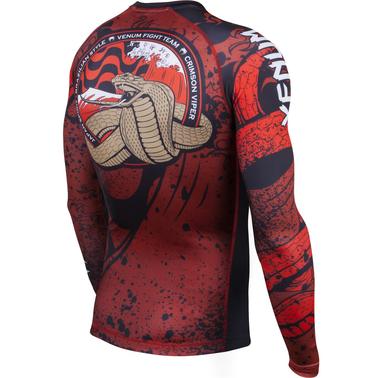 Venum Absolute Crimson Viper rashguard long sleeve.  The Jiu Jitsu Shop. www.thejiujitsushop.com 

Beautiful design with collaboration with Leandro Lo.  Long sleeve viper design.