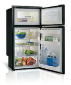 Vitrifrigo DP150IBD4-F-1 Double Door Refrigerator/Freezer with Black doors, Surface Flange and Int unit