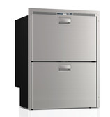 Vitrifrigo DW180IXD1-EFI-2 Double Drawer, Freezer w/ice maker top/Refrigerator Bottom, Stainless door, Flush Flange
