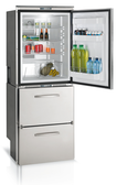 Vitrifrigo DW360IXD1-ESIV Refrigerator (5.5 cu. Ft.)/2- Drawer Freezer w/ice maker/Refrigerator (5.1 cu. ft.), Stainless,Surface Flange, Dual Int units