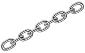 Cromox CDK 8mm x P24mm Anchor Chain Grade 60  -  AISI 316L, DIN 766 Dims, tested, calibrated, bright polished - Sold By Foot - Quote only