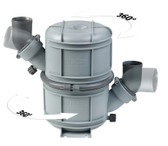 Vetus Rotatable waterlock/muffler type NLP90, with rotating inlet and outlet for Ø 90 mm hose