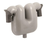 Vetus Exhaust gas separator with 75 mm rotating connections and 50 mm drain