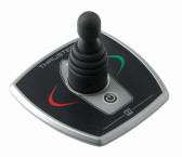 Aluminium bow thruster panel with joy-stick and time delay, 97 x 95 mm, built in Ø 52 mm, 12/24 V