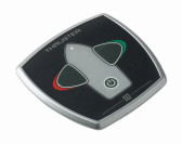 Aluminium bow thruster touch panel with time delay, 97 x 95 mm, built in Ø 52 mm, 12/24 V