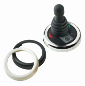 Round bow thruster panel with joy-stick and time delay, built in Ø 52 mm, 12/24 V