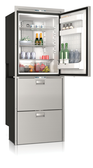 Vitrifrigo 10.6 cu. ft. Refrigerator (5.5 cu. Ft.) / 2- Drawer multi-setting refrigerator/freezer (5.1 cu. ft.), Stainless steel, Adj flange, LED interior lights, Dual internal units, 12/24v - 115/230VAC - 50/60Hz
