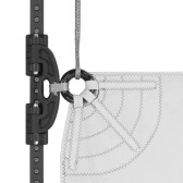 HEADBOARD DOUBLE HS30 2X L090 + SOFT-LINK CONNECTION BLACK