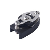 END FITTING T-TRACK 26X4 ALU + SHEAVE D35 + FRONTAL BECKET