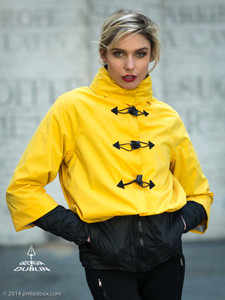 Georgia in Dublin Bronte Rainwear Jacket Yellow
