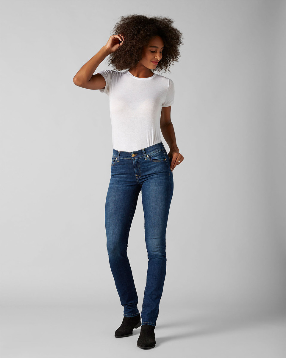 7 for all mankind roxanne mid rise skinny jeans