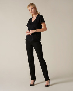 7 For All Mankind The Straight Bair Black Jeans