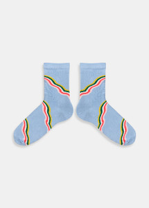 Essentiel Antwerp Light Blue/Swirling Stripes Socks
