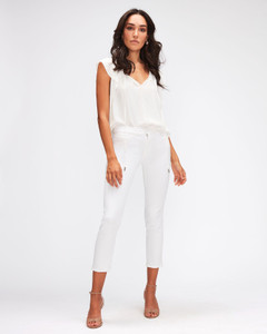 7 For All Mankind White Ankle Jeans