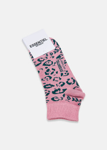 Essentiel Antwerp Pink Leopard Ankle Socks