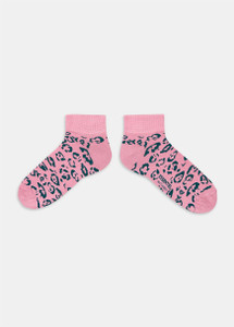 Essentiel Antwerp Pink Leopard Ankle Socks