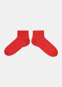 Essentiel Antwerp Red and Coral Ankle Socks