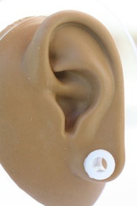 2 WHITE SILICONE plugs tunnels ear gauge CHOOSE SIZE