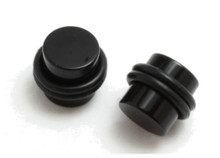 PAIR EAR STRETCHING Plugs BLACK 7/8 inch gauges tunnels