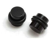 PAIR EAR STRETCHING Plugs BLACK 3/4 inch gauges tunnels