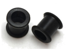 Pair BLACK SILICONE TUNNELS Plugs ear gauge 9/16 inch