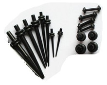 Black EAR STRETCHING KIT 8 Tapers +8 PLUGS 8G-14G