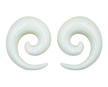 Zaya Body Jewelry Pair Black Anodized Stainless Steel Ear Spirals Tapers Gauges 00g 0g 2g 4g