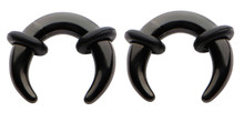 Zaya Body Jewelry Pair Black Steel Pinchers Tapers 0g 1g 2g 4g 6g 8g 10g 12g 14g Ear Plugs septum