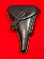 P38 HARD SHELL HOLSTER REPRODUCTION- BLACK LEATHER
