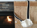 Possibilities bag in canvas and navy blue felt