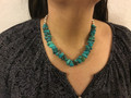 SOLD Turquoise necklace with 36 stones