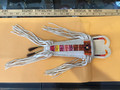 -SOLD- Native American Leather sheath white and beaded 