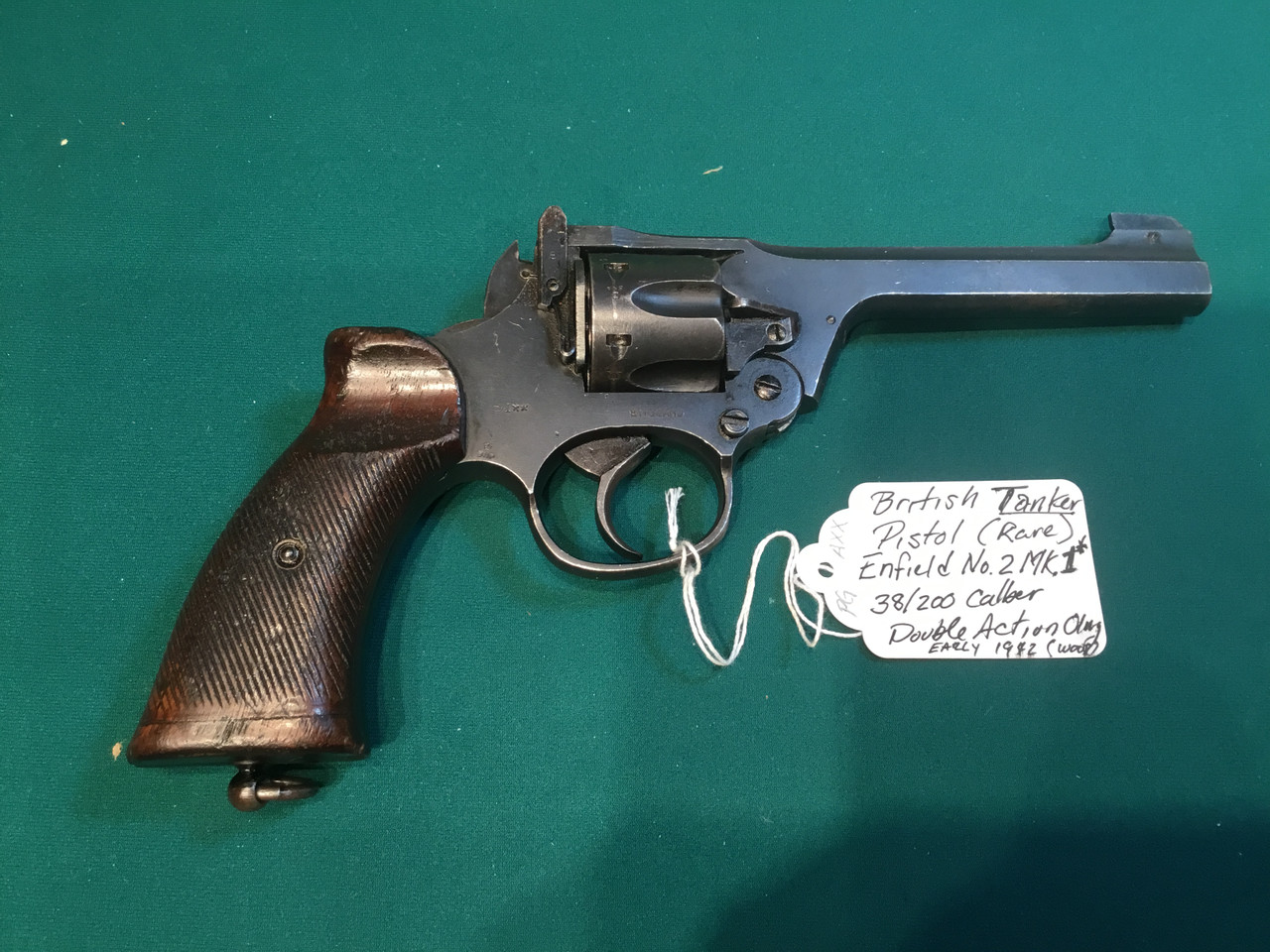 Enfield No 2 Mk I Revolver A Spurless Hammer Double Action Only Tanker Frontier Gallery Llc The Antique Old Gun Store