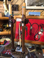 *SOLD* Wooden Flute, Native American Style, Handmade with inlays of turquoises etc. *SOLD*