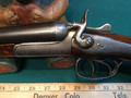 Belgium SxS 12ga with hammers. Maybe re barreled ? SOLD.