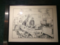 Ink on paper print “ Market Buddies “ on or before 1988, framed 12”x 9 3/4”