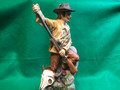 Buffalo Hunter LIONSTONE WHISKY, Decanter figure, made in Japan 