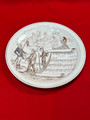 French wall plates Sujets Musicaux Terre De Fer (Fishing Scene)
